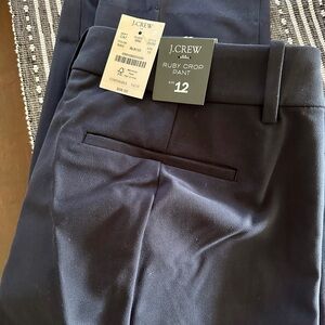 J.Crew Factory: Slim cropped Ruby pant in stretch twill in Navy, Size 12